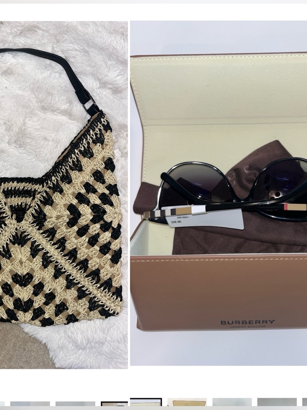 NIB Burberry Cat-Eye Sunglasses w/ - BRAND NWT + BONUS✨ FREE CROCHET BAG (NEW)